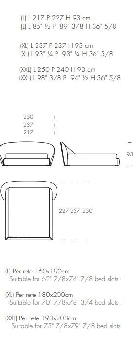 Кровать с высоким изголовьем Tonin Casa Mama 7876