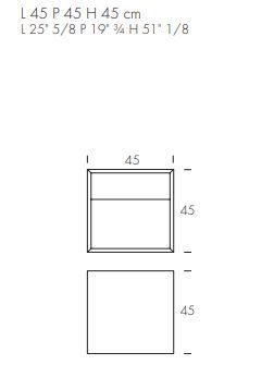 Прикроватная тумбочка Tonin Casa Cubò 6130