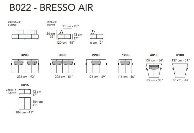 Трехместный диван Nicoline Bresso Air