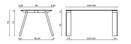 Обеденный стол Miniforms Artù Fixed