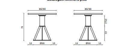 Квадратный стол Miniforms Geronimo Fixed