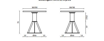 Квадратный стол Miniforms Geronimo Fixed