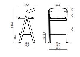 Барный стул Miniforms Diverge Stool