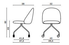 Стул на колесиках Miniforms Iola