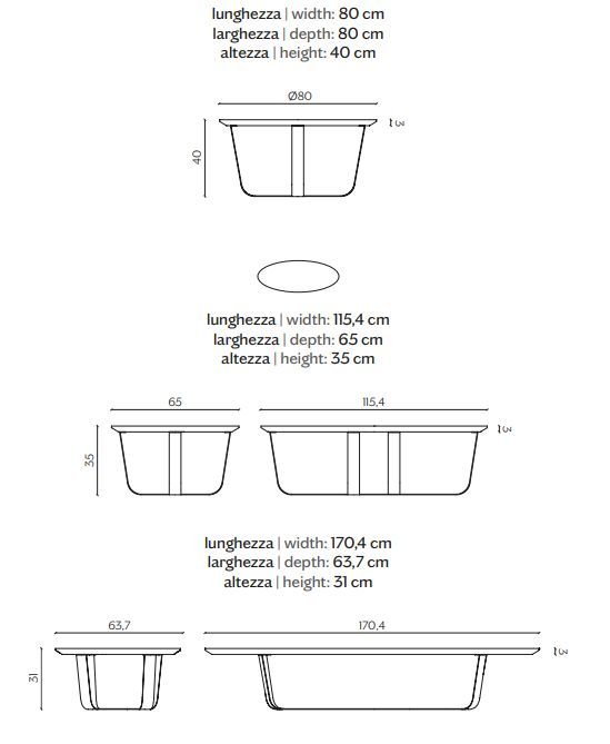 Дизайнерский столик Miniforms Bino