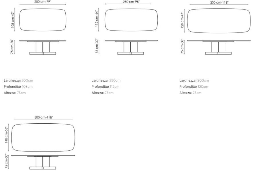 Деревянный или стеклянный стол Bonaldo Cross Table