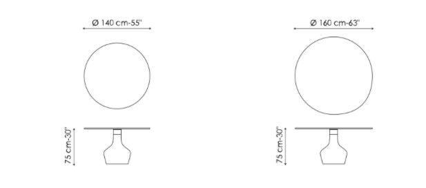 Круглый стол Bonaldo Curling