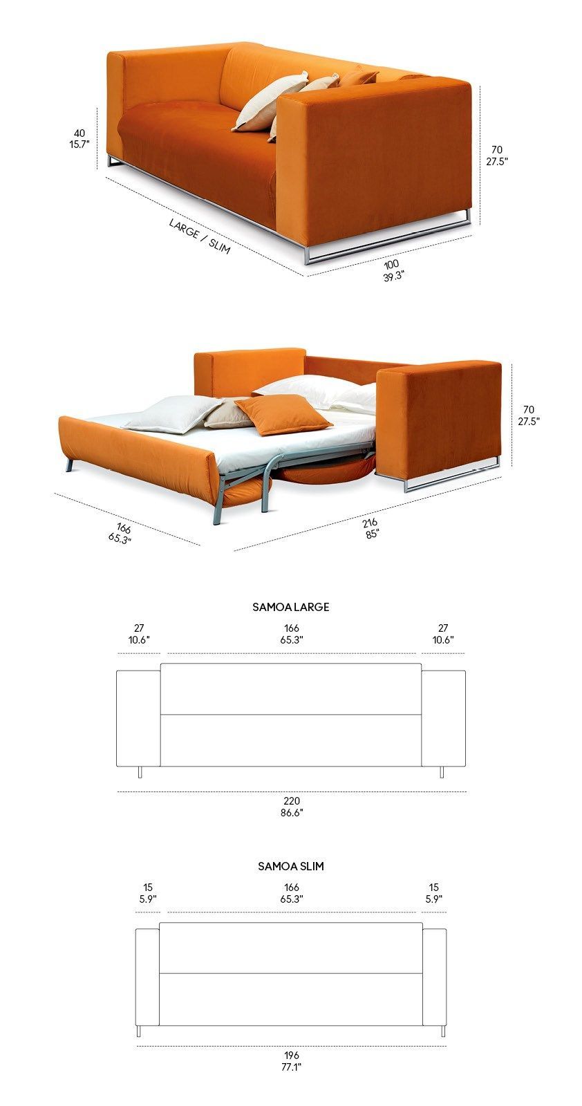 Дизайнерский диван-кровать Horm Samoa