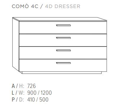 Стильный комод Guzzini & Fontana Bix Collection 4D Dresser