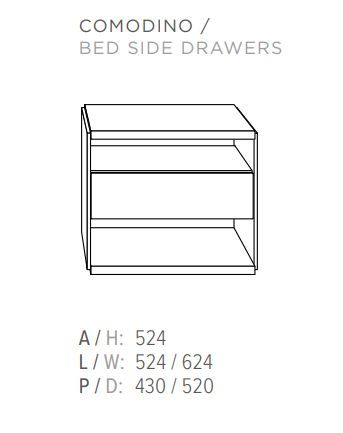 Прикроватная тумбочка Guzzini & Fontana Wonder Collection Bed Side Drawers