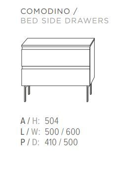 Прикроватная тумбочка Guzzini & Fontana Groove Bed Side Drawers