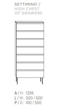 Высокий комод Guzzini & Fontana Groove High Chest Of Drawers