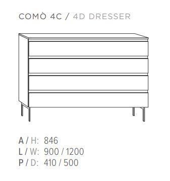 Стильный комод Guzzini & Fontana Groove 4D Dresser
