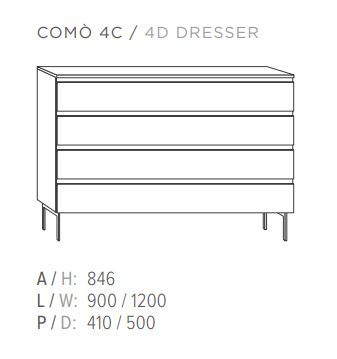 Стильный комод Guzzini & Fontana Groove 4D Dresser