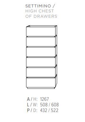 Элегантный комод Guzzini & Fontana Koko Collection High Chest of Drawers