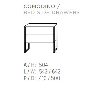 Прикроватная тумбочка Guzzini & Fontana Misty Collection Bed Side Drawers