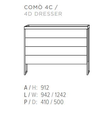 Комод для спальни Guzzini & Fontana Misty Collection 4D Dresser