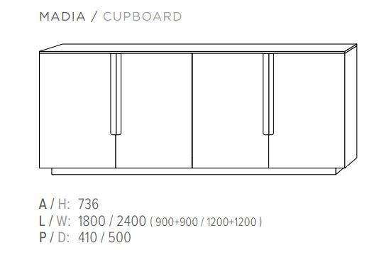 Широкий буфет Guzzini & Fontana Stage Collection Cupboard