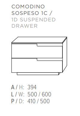 Прикроватная тумбочка Guzzini & Fontana Stage Collection Bed Side Drawers