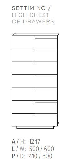 Комод для спальни Guzzini & Fontana Stage Collection High Chest Of Drawers