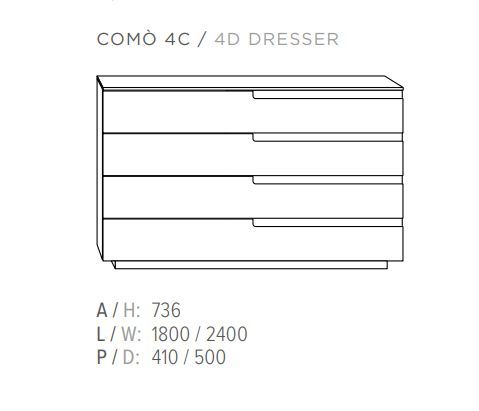 Широкий комод Guzzini & Fontana Stage Collection 4D Dresser