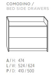 Тумба для спальни Guzzini & Fontana Ellington Collection Bed Side Drawers