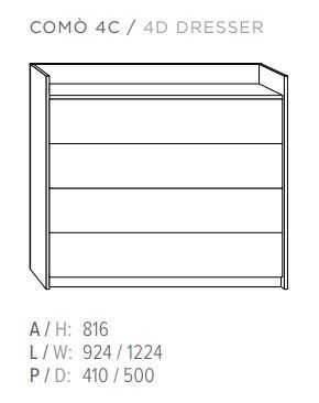 Лаконичный комод Guzzini & Fontana Ellington Collection 4D Dresser