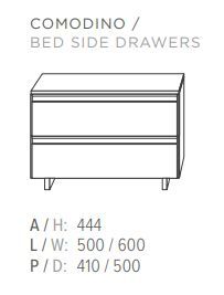 Прикроватная тумбочка Guzzini & Fontana Gap Collection Bed Side Drawers