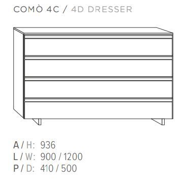 Современный комод Guzzini & Fontana Gap Collection 4D Dresser