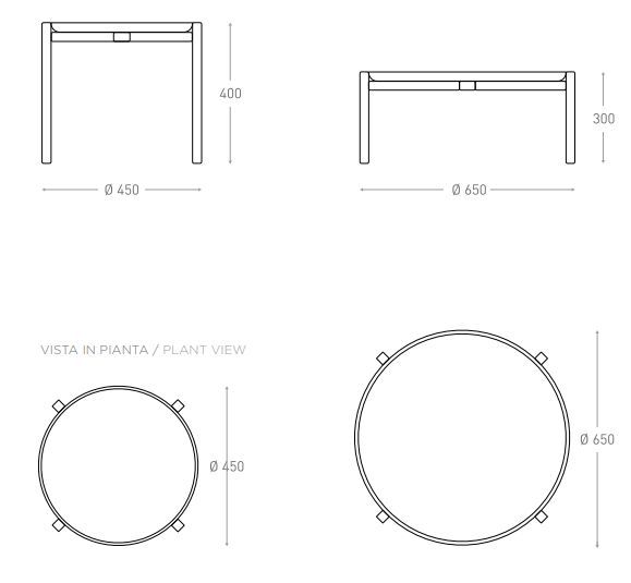 Журнальный столик Guzzini & Fontana Gong Coffee Table