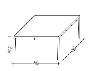 Прямоугольный или квадратный стол LEMA Filo