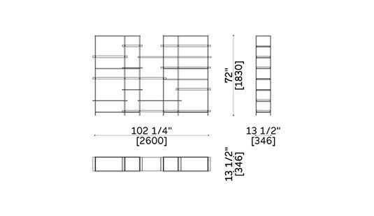 Книжный шкаф LEMA Plain