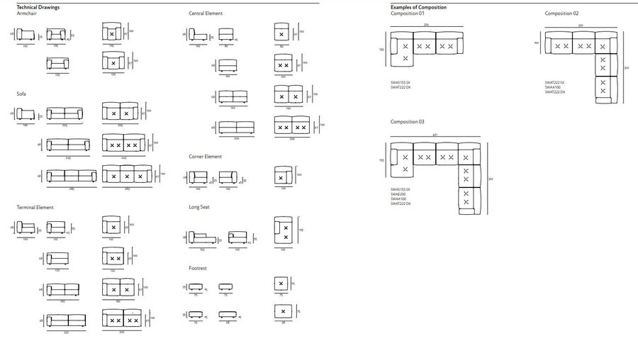 Модульный или фиксированный диван Living Divani Softwall