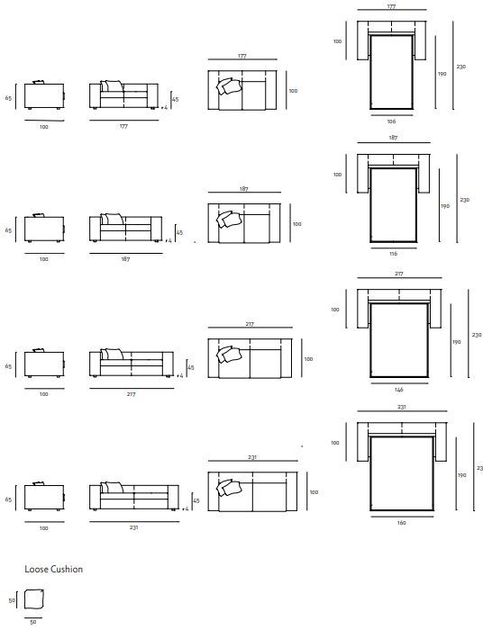 Диван-кровать Living Divani Wall Sofa Bed