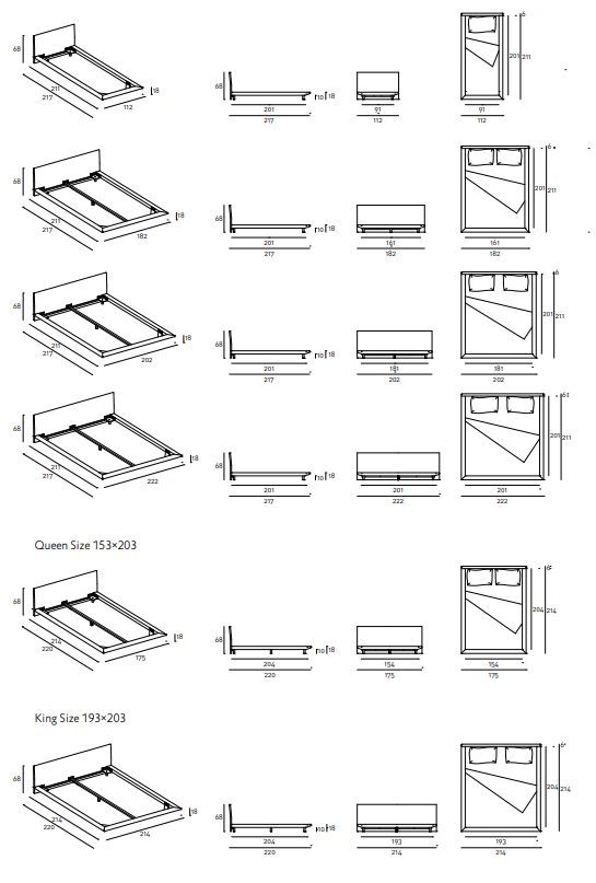 Дизайнерская кровать Living Divani Chemise Bed