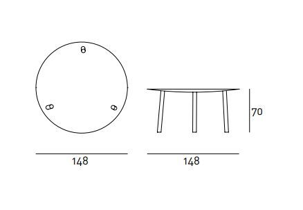 Прозрачный стол Living Divani Drop Table