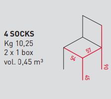 Стул с кожаной обивкой Airnova 4 Socks