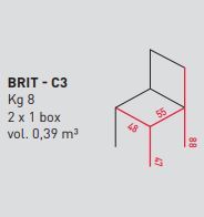 Стул со строчкой капитоне Airnova Brit - C3