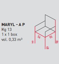 Стул с подлокотниками Airnova Maryl - A P