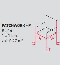 Стул с подлокотниками Airnova Patchwork - P