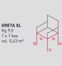 Небольшое кресло Airnova Greta - XL
