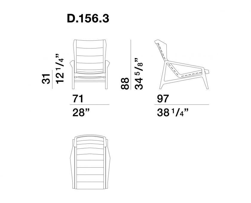 Дизайнерское кресло Molteni&C D.156.3