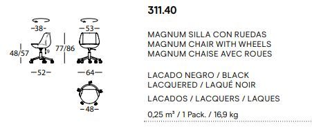 Стул на колесиках Sancal Magnum 311.40