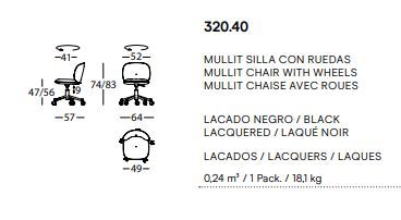 Стул на колесиках Sancal Mullit 320.40