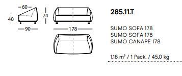 Двухместный диван Sancal Sumo