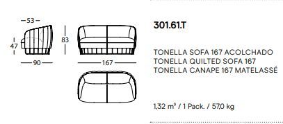 Двухместный диван Sancal Tonella