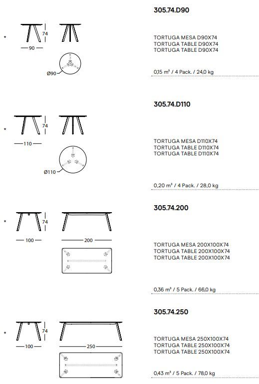 Обеденный стол Sancal Tortuga