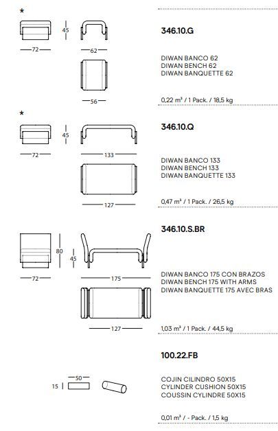 Дизайнерская скамья Sancal Diwan