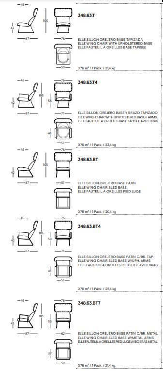 Дизайнерский стул Sancal Elle 348.63