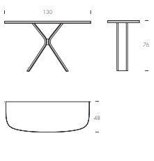 Дизайнерская консоль Tonin Casa Still 6402_marble